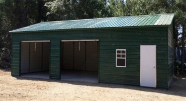 20x30 Vertical Roof Metal Garage North