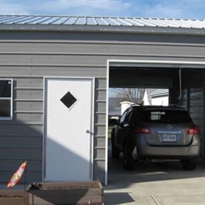 22x20 Vertical Roof Metal Garage North - Alan's Factory Outlet