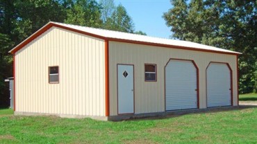 22x30 Vertical Roof Metal Garage