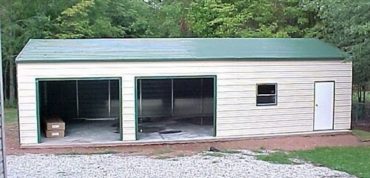 22x35 Boxed Eave Style Metal Garage North