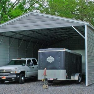 22x35 Vertical Roof Metal Carport - Alan's Factory Outlet