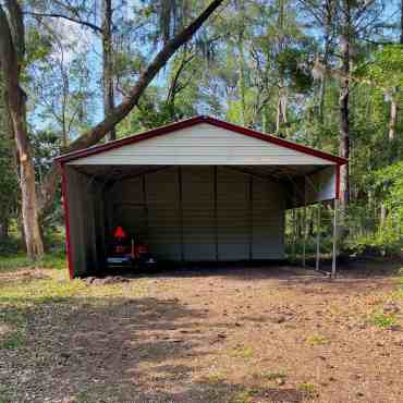 24x20 Vertical Roof Metal Carport Florida