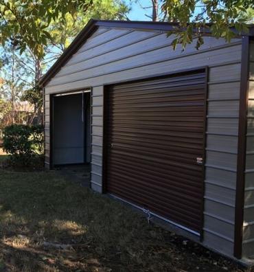 24x20 Vertical Roof Metal Garage North