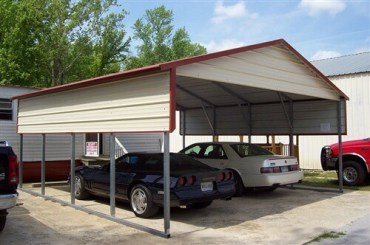 24x25 Boxed Eave Roof Carport North