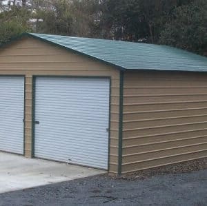 24x25 Boxed Eave Roof Metal Garage - Alan's Factory Outlet