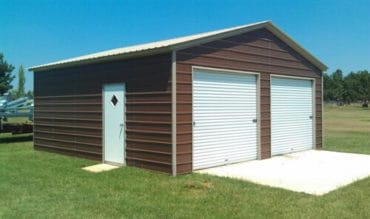 24x25 Vertical Roof Metal Garage