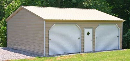24x25 Metal Garage/Building from $7400 [Vertical Roof]