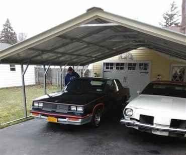 24x25 Vertical Roof Metal Carport Florida