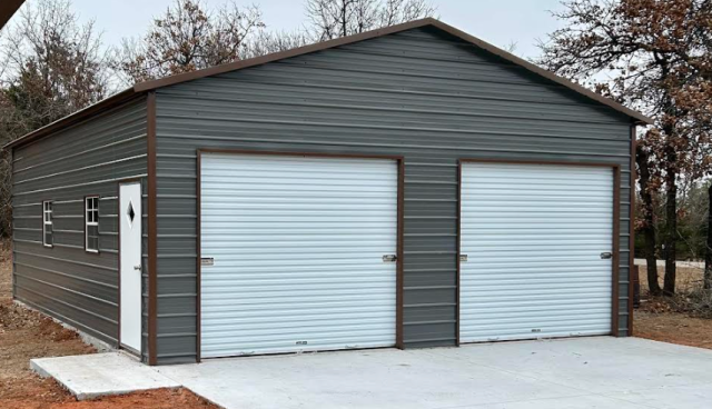 24x30 boxed eave metal garage