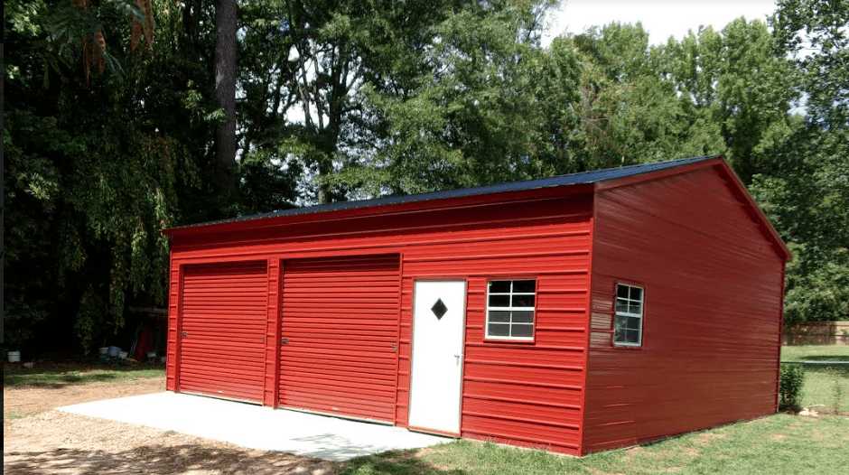 24x30 vertical metal garage