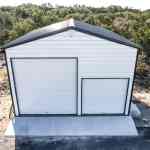 24x30x14 metal garage with vertical roof