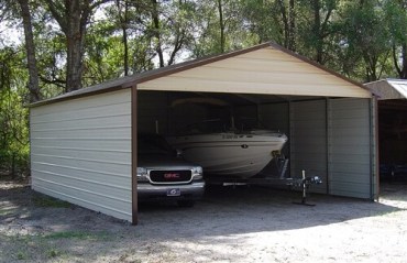 24x30 Boxed Eave Roof Carport North