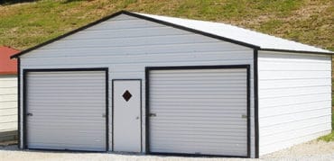 24x30 Boxed Eave Roof Metal Garage