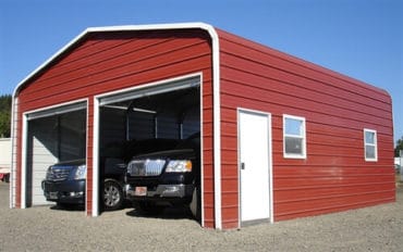 24x30 Regular Roof Metal Garage