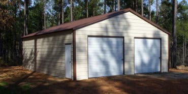 24x30 Vertical Roof Metal Garage North