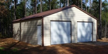 24x30 Vertical Roof Metal Garage North