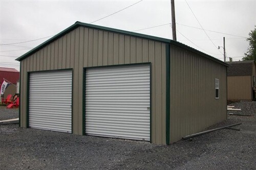 24x30 Vertical Roof Metal Garage