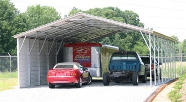 24x35 Vertical Roof Metal Carport Florida