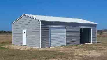 24x40 Vertical Roof Metal Garage North