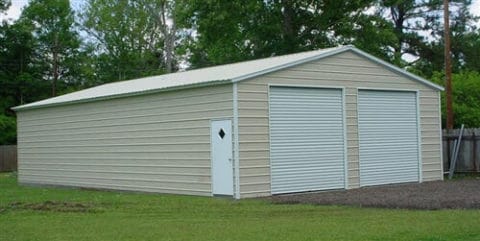 24x50 Vertical Roof Metal Garage - Alan's Factory Outlet