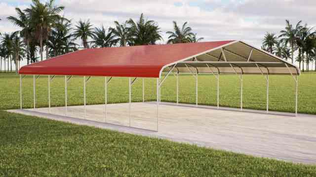 26x35 regular roof metal carport