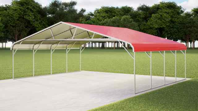 28x20 regular roof metal carport