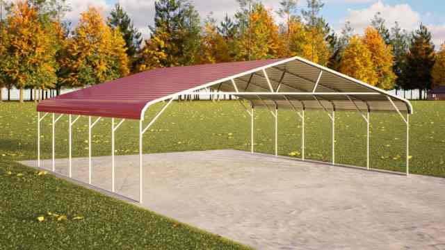 28x25 regular roof metal carport