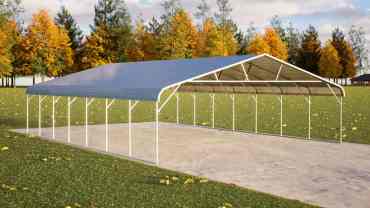 28x35 Regular Roof Triple Wide Carport