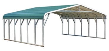 28x35 Regular Roof Triple Wide Carport