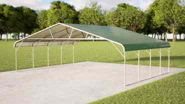 30x20 Regular Roof Triple Wide Carport