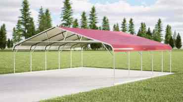 30x25 Regular Roof Triple Wide Carport