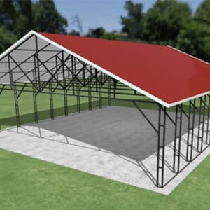 32x36 Vertical Roof Carport - Alan's Factory Outlet