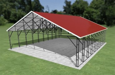 32x36 Vertical Roof Carport