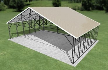 34x24 Vertical Roof Carport