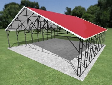 34x32 Vertical Roof Carport