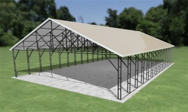 34x52 Vertical Roof Carport