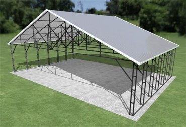 36x24 Vertical Roof Steel Carport