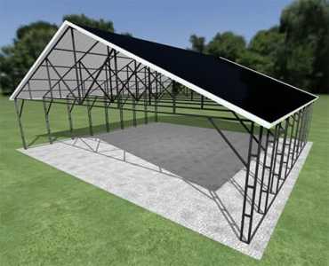 36x32 Vertical Roof Carport