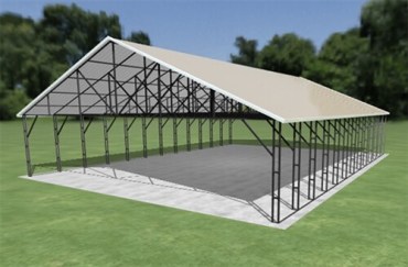 36x48 Vertical Roof Carport