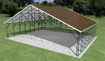 38x28 Vertical Roof Carport