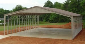 38x32 Vertical Roof Carport - Alan's Factory Outlet