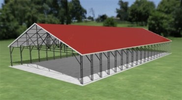 40x80 Vertical Roof Carport