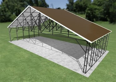 42x20 Vertical Roof Carport