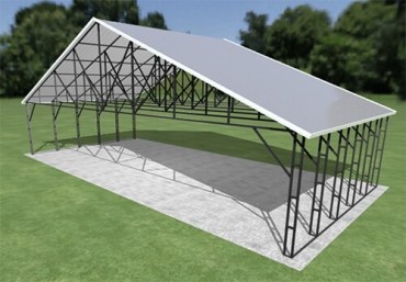 44x20 Vertical Roof Carport