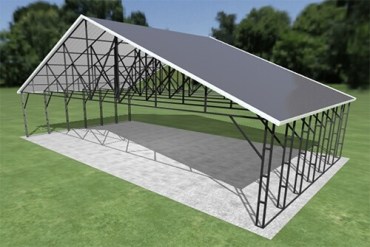 44x24 Vertical Roof Carport