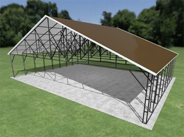 44x32 Vertical Roof Carport