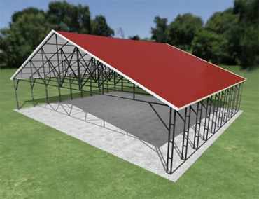 44x36 Vertical Roof Carport