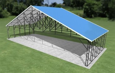 48x20 Vertical Roof Carport