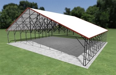 48x40 Vertical Roof Carport