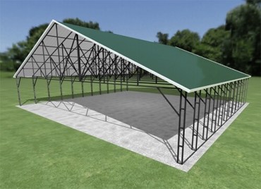 48x44 Vertical Roof Carport